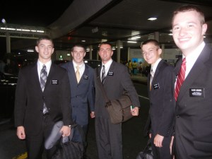Hunter and fellow missionaries arriving in Manila after a full day of travel!