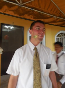 Me with frosting smeared on my face!