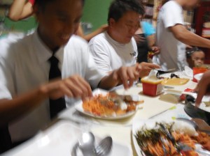 This is a South Korean guy who married a local girl.  The language barrier is intense!