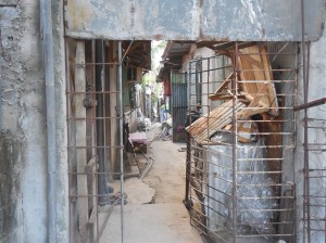 Back street near Elder Burbidge's apartment.